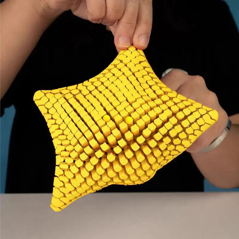 3D Printed Articulated Starfish Stress Relief Toy | Flexible Fidget Toy with Movable Joi detail view
