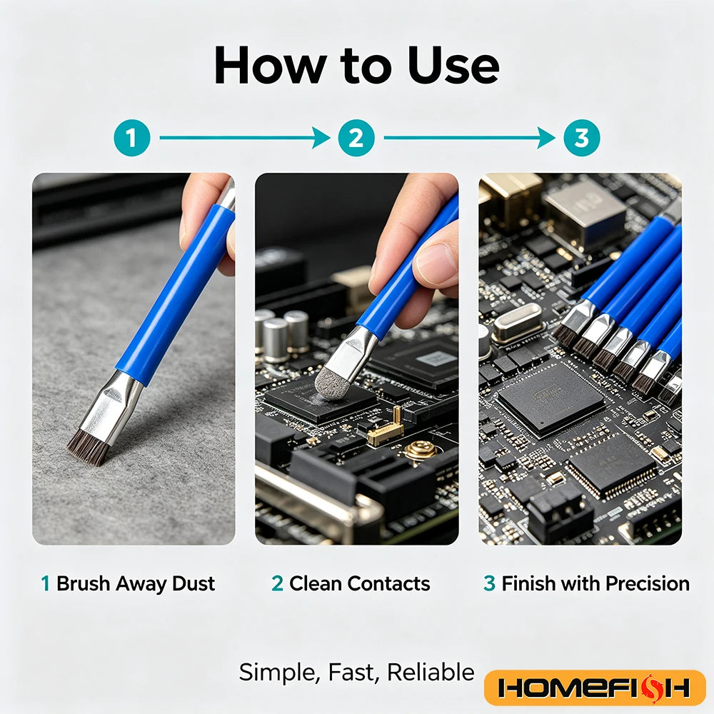 Double‑End Anti‑Static ESD Safe Cleaning Brush PCB Motherboard Circuit Board Dust Rem alternate view
