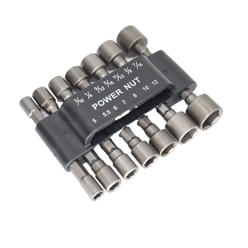 9-14 Piece Hex Socket Nut Driver Set | 5mm-13mm Screwdriver Bit Set additional angle