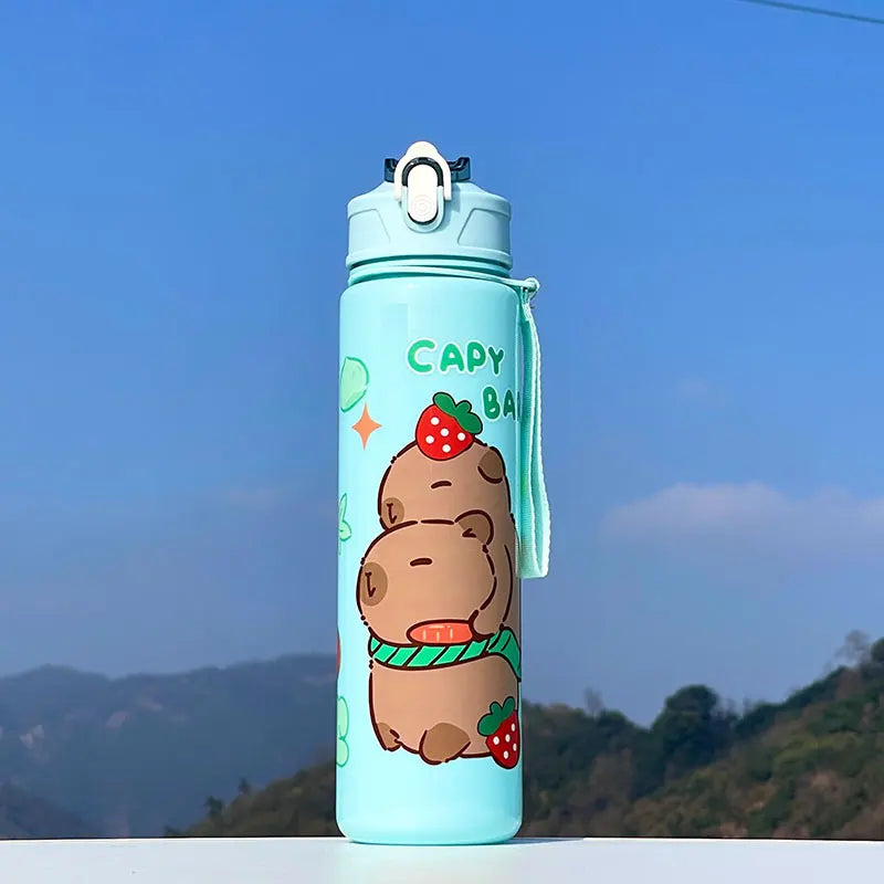 A Large-Capacity Capybara Straw Cup, Cute and Portable, Suitable for Outdoor Activities, detail view