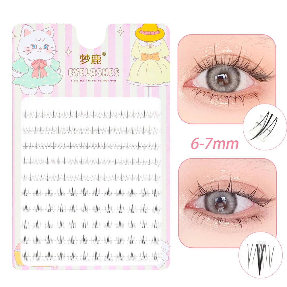 Menglu Natural Short Lower Lashes | Hand-Painted Style Fake Eyelashes lifestyle view