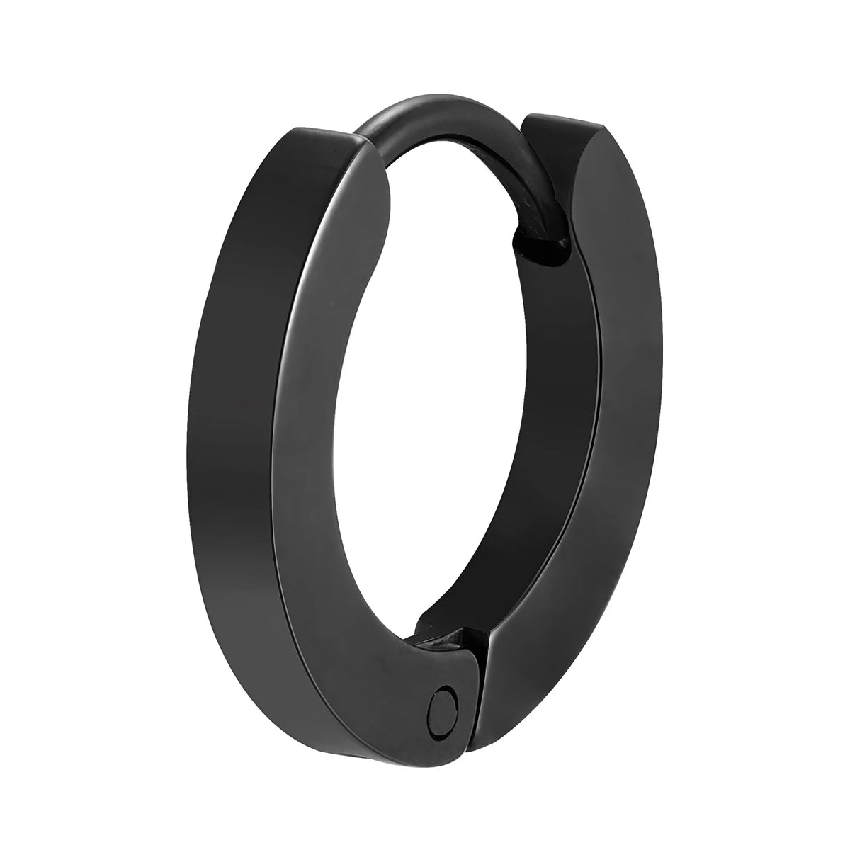 Vnox Small Hoop Huggie Earrings | Glossy Stainless Steel Minimalist Earrings for Wome alternate view