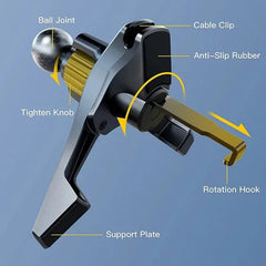 Car Air Vent Phone Holder Clip 17mm Ball Head