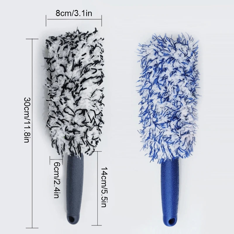 Plush Car Wheel Hub Brush Tire Rim Cleaning Tool additional angle