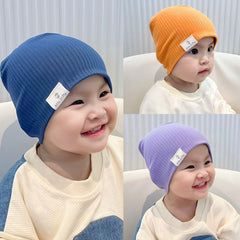 Soft Knit Baby Beanie | Breathable Cotton Candy Color Hat for Toddlers detail view