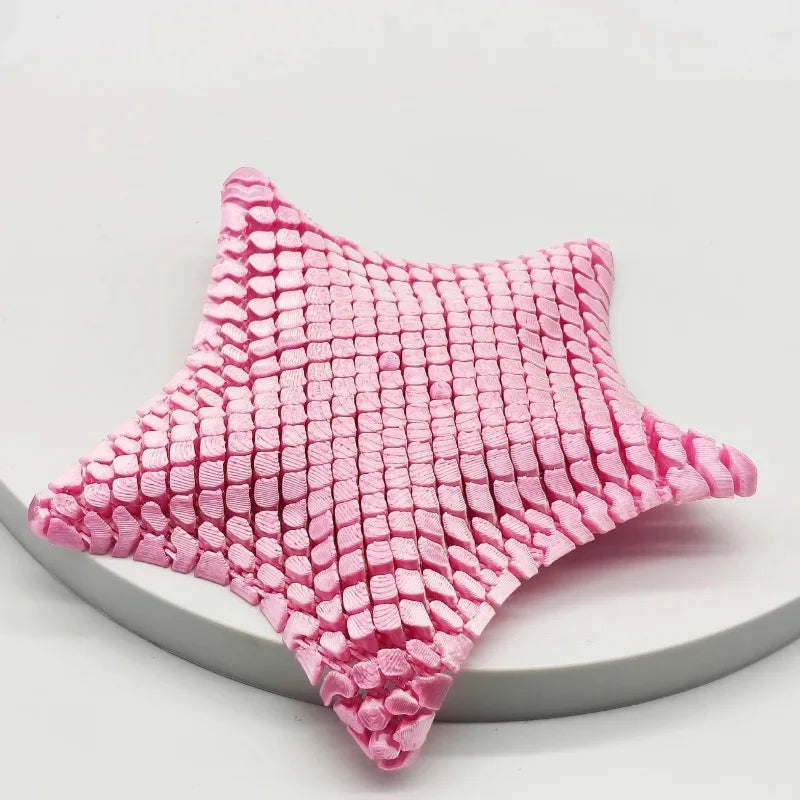 3D Printed Articulated Starfish Stress Relief Toy | Flexible Fidget Toy with Movable J close-up view