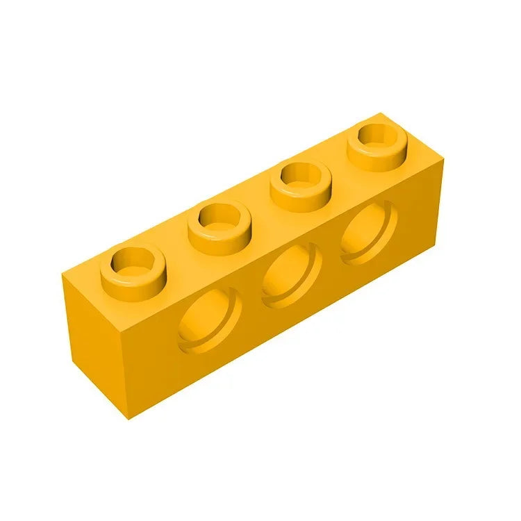 Gobricks GDS-625 Technical Brick 1x4 3-Hole | Compatible with Lego 3701 close-up view