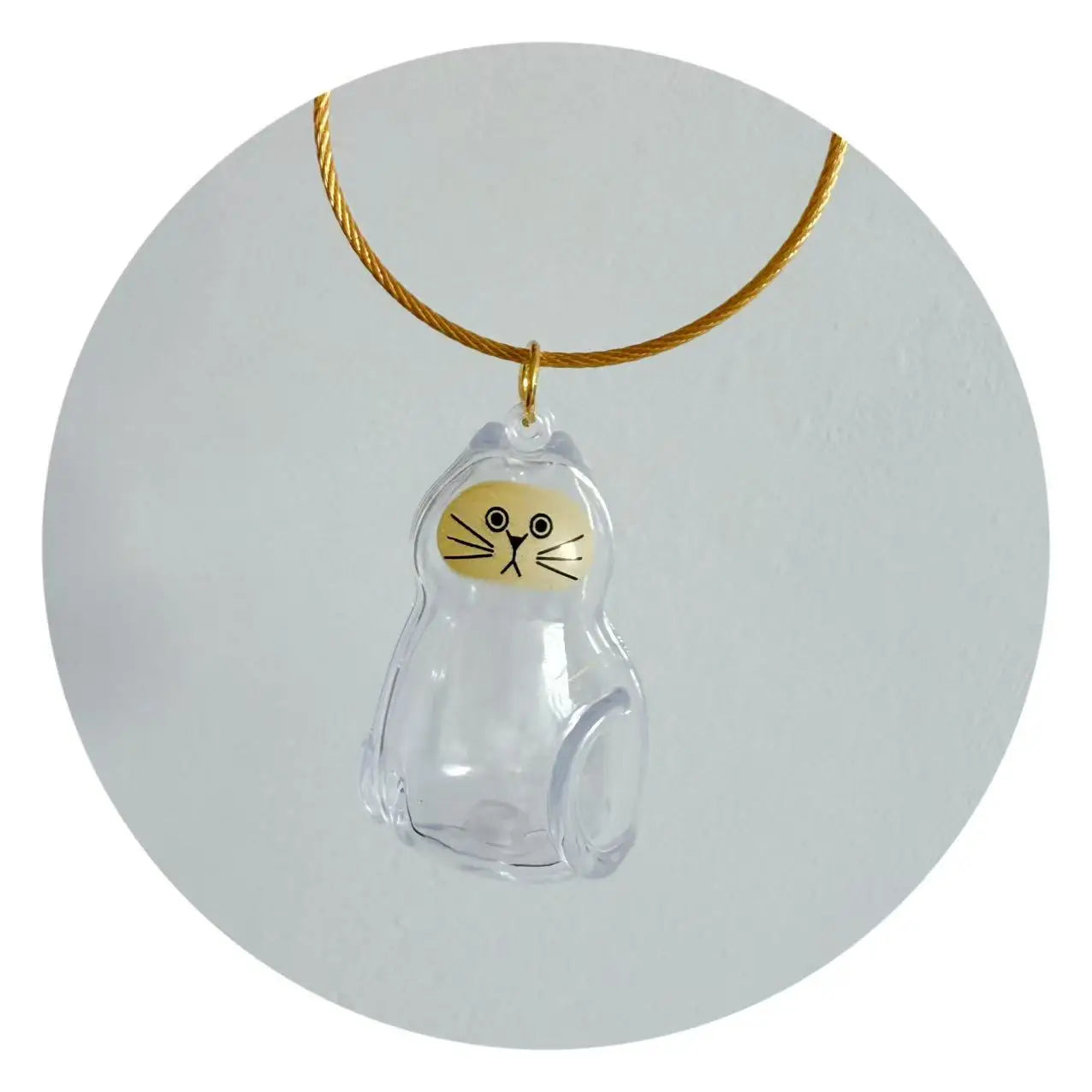 Hanging Pet Hair Storage Container Handmade Cat Fur/Dog Hair Memorial Resin Keychain Pen detail view