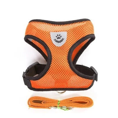 Breathable Mesh Cat Harness and Leash Set | Reflective Soft Vest for Small Cats and Dogs detail view