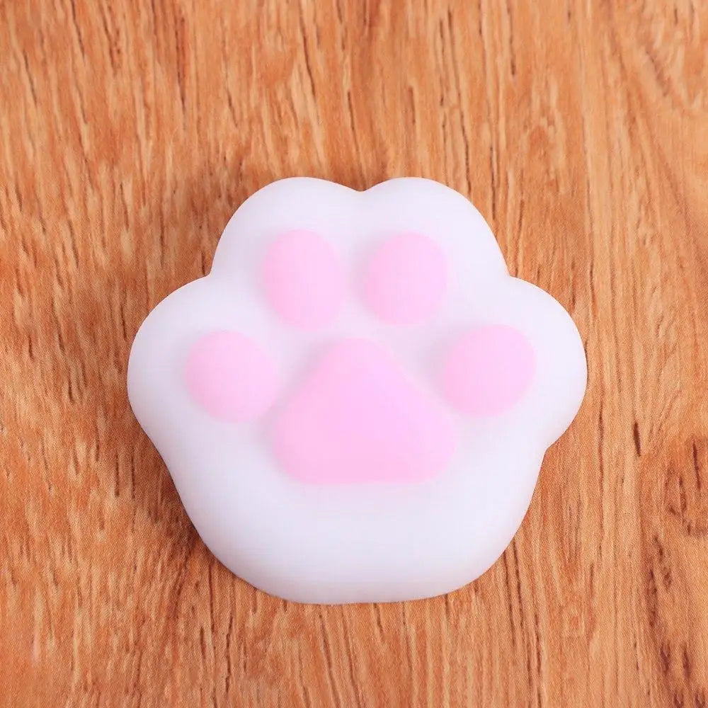Mini Cat Paw Squeeze Toy Silicone Pinch Decompression Toy Plush TPR Fidget Sensory To lifestyle view