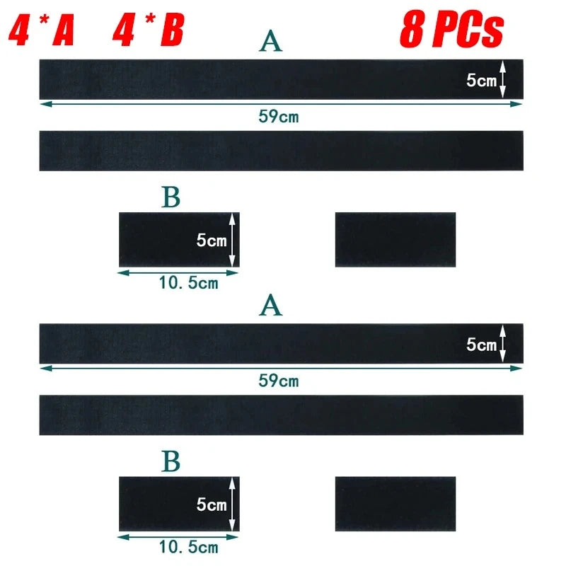 4/8PCs Car Trunk Elastic Nylon Fixing Belts Rear Racks Storage Bag Magic Tapes Car Organ detail view