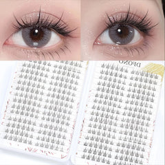 384 Sunflower DIY Eyelash Extension Kit - Large Capacity, Natural C-Shape Cluster 9-11mm, Lightweight Cartoon Style