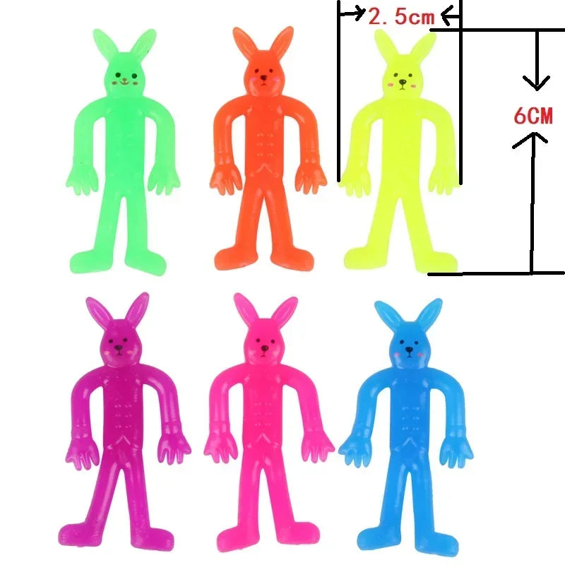 10/20PCS Fun Sticky Stretching Smiling Face Rabbit People Pinch Toy Birthday Party Fa alternate view