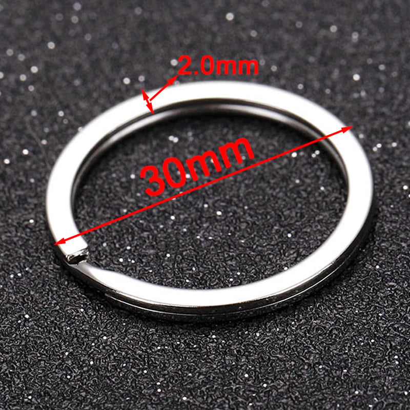 20pcs Metal Split Jump Rings Metal Hooks for DIY Keychain Pendant Making Accessory additional angle