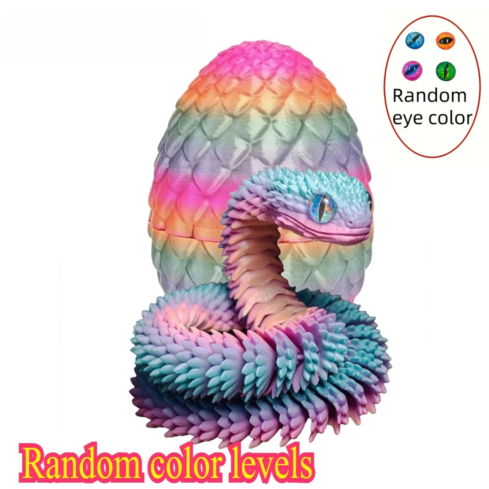 3D Printed Snake with Egg Joint Mobility Simulate Snake Ornament Desktop Home Animal lifestyle view