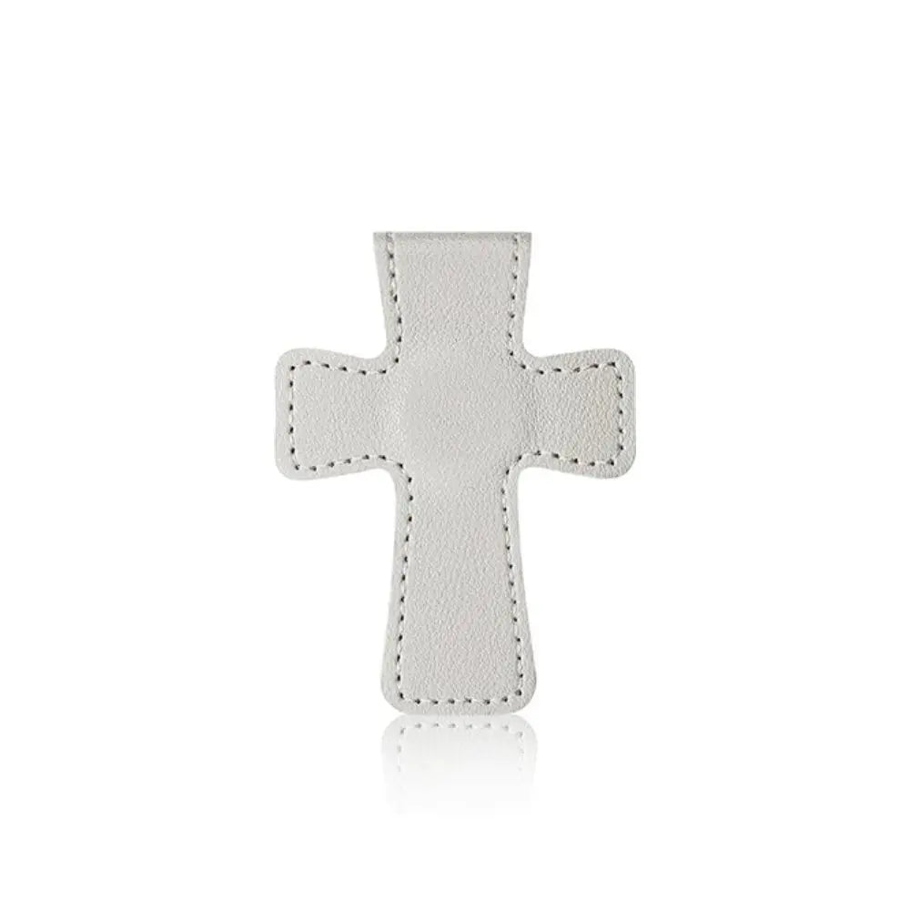 Cross Leather Magnetic Bookmark, Bookmark Page Marker Colorful Religious Cross Bookmark, detail view
