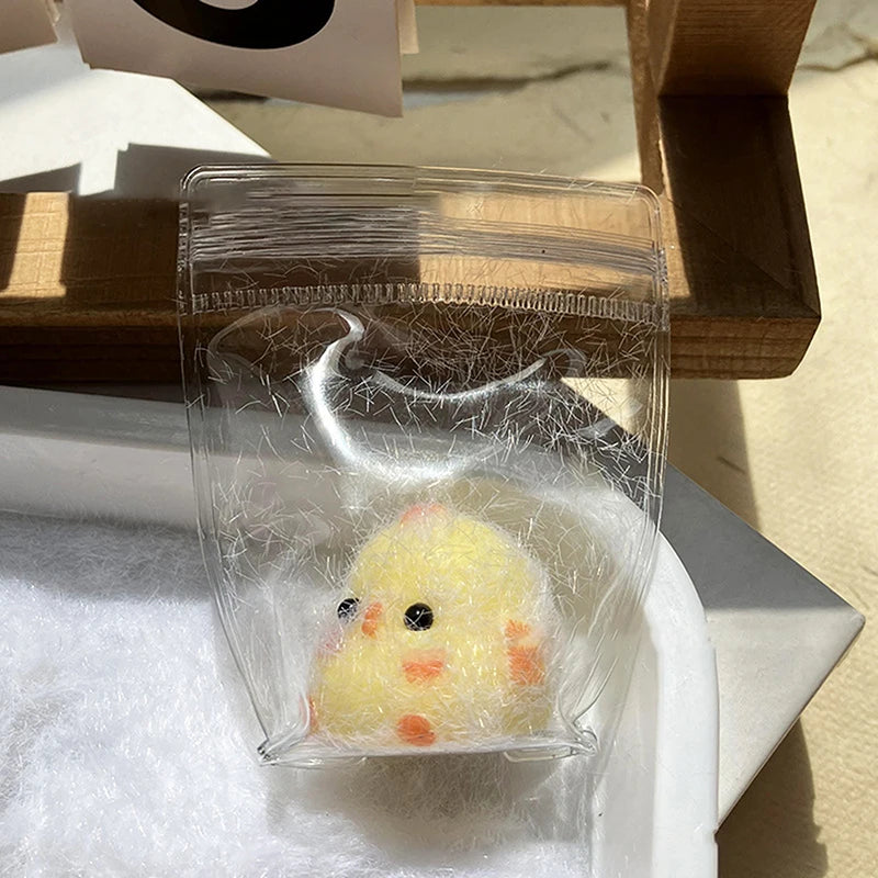 Kawaii Sticky Mini Chick Pig Dog Stress Relief Toy Cute Animal Relief Squeeze Silic additional angle