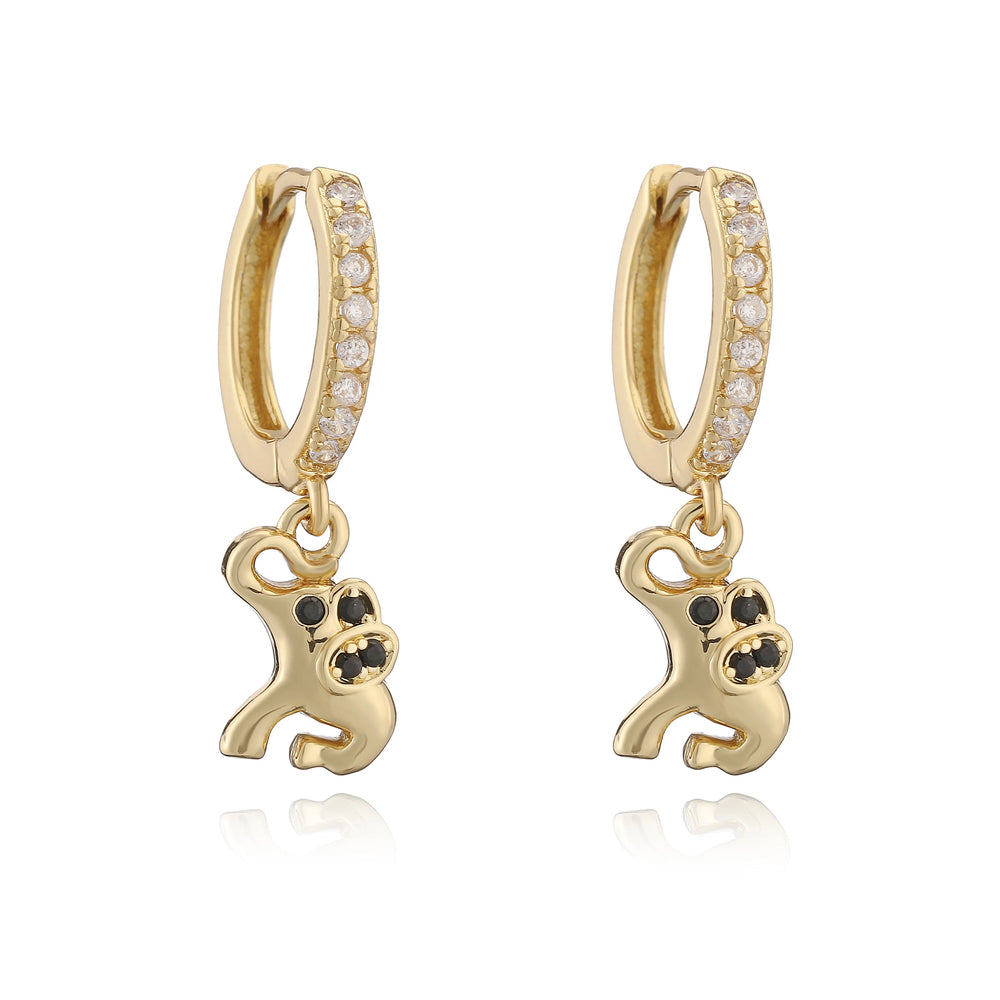 18K Gold Plated Brass Meteorite Sun Star Shaped Small Charm Pendant Earrings Copper Z lifestyle view