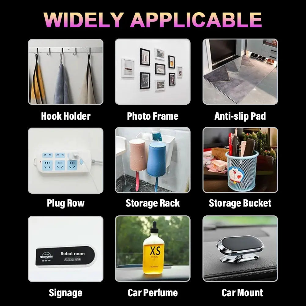 10 Pcs Strong Transparent Double-Sided Adhesive Tape | Acrylic Nano Wall Stickers additional angle
