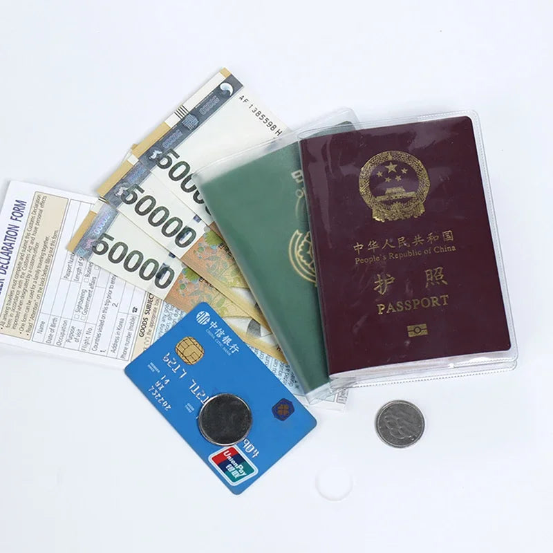 eTya Travel Waterproof Passport Holder | Transparent PVC ID and Credit Card Wallet alternate view
