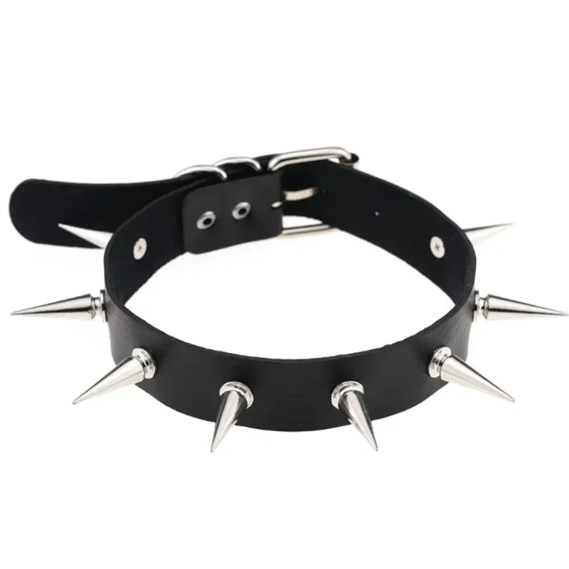 Pink Harajuku Gothic Spike Rivet Star Necklaces Collares Hip Hop Rock Black Bowknot additional angle