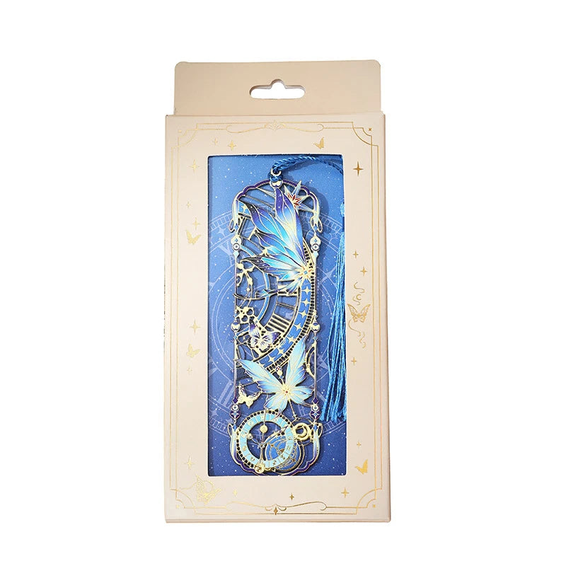 Chinese Style Tassel Hollow Butterfly Metal Bookmark Gift For Students Teachers Reading detail view