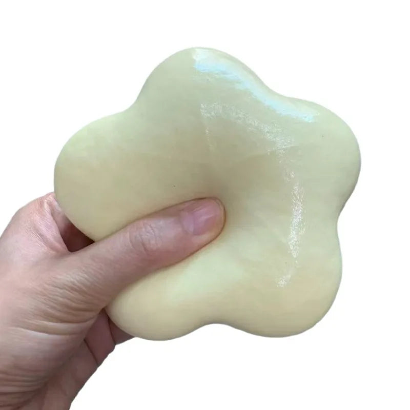 Yellow Squishy Star Fidget Toy | Super Soft Slow Rising Anti-anxiety Squeeze Toy lifestyle view