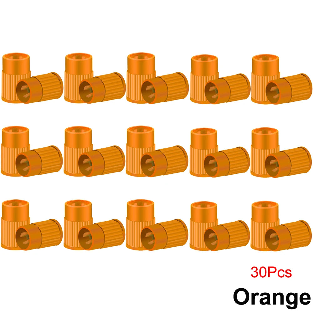 Plastic Tire Valve Caps Built-in Valve Core Remover Tool Universal Stem Covers for Cars, detail view