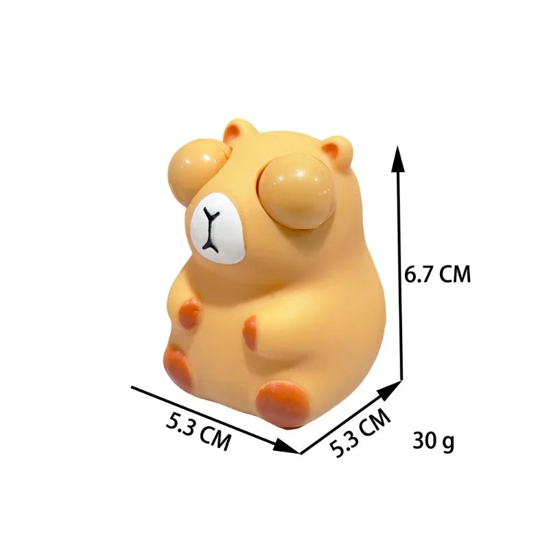Squishy Stress Relief Toy Pop Eyes Capybara | Cute Kawaii Anxiety Relief Squeeze To additional angle