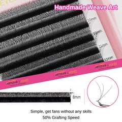 ARTSTAR W Shaped Premade Fan Eyelash Extensions | 3D 4D 5D 6D Volume Lashes detail view