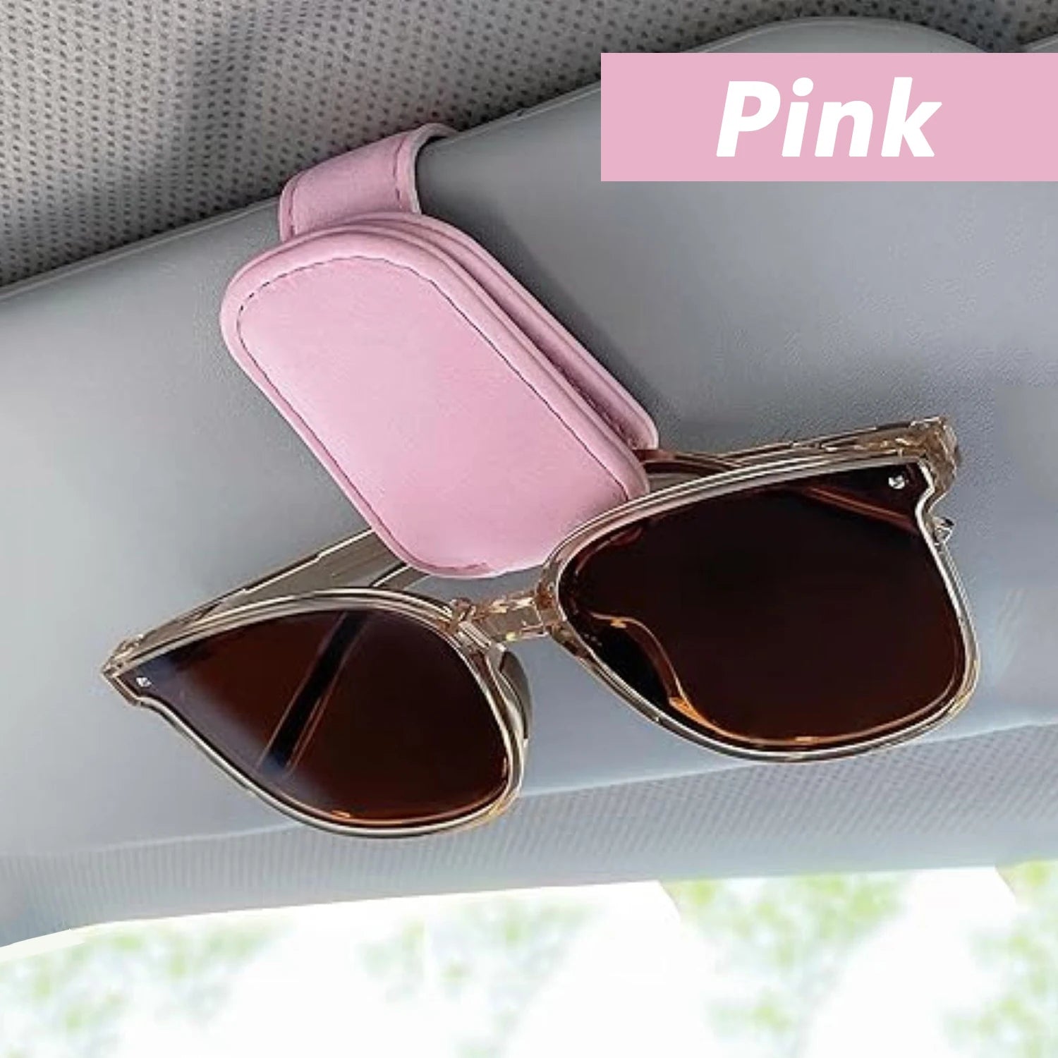 Sunglasses Holder Is Suitable for Car Sun shades Magnetic Leather Sunglasses Clip a additional angle