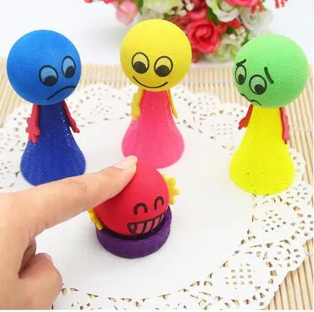 10Pcs Plastic Doll Funny Toys Random Multicolor Campus rewards Creative Gift Jump Bou alternate view