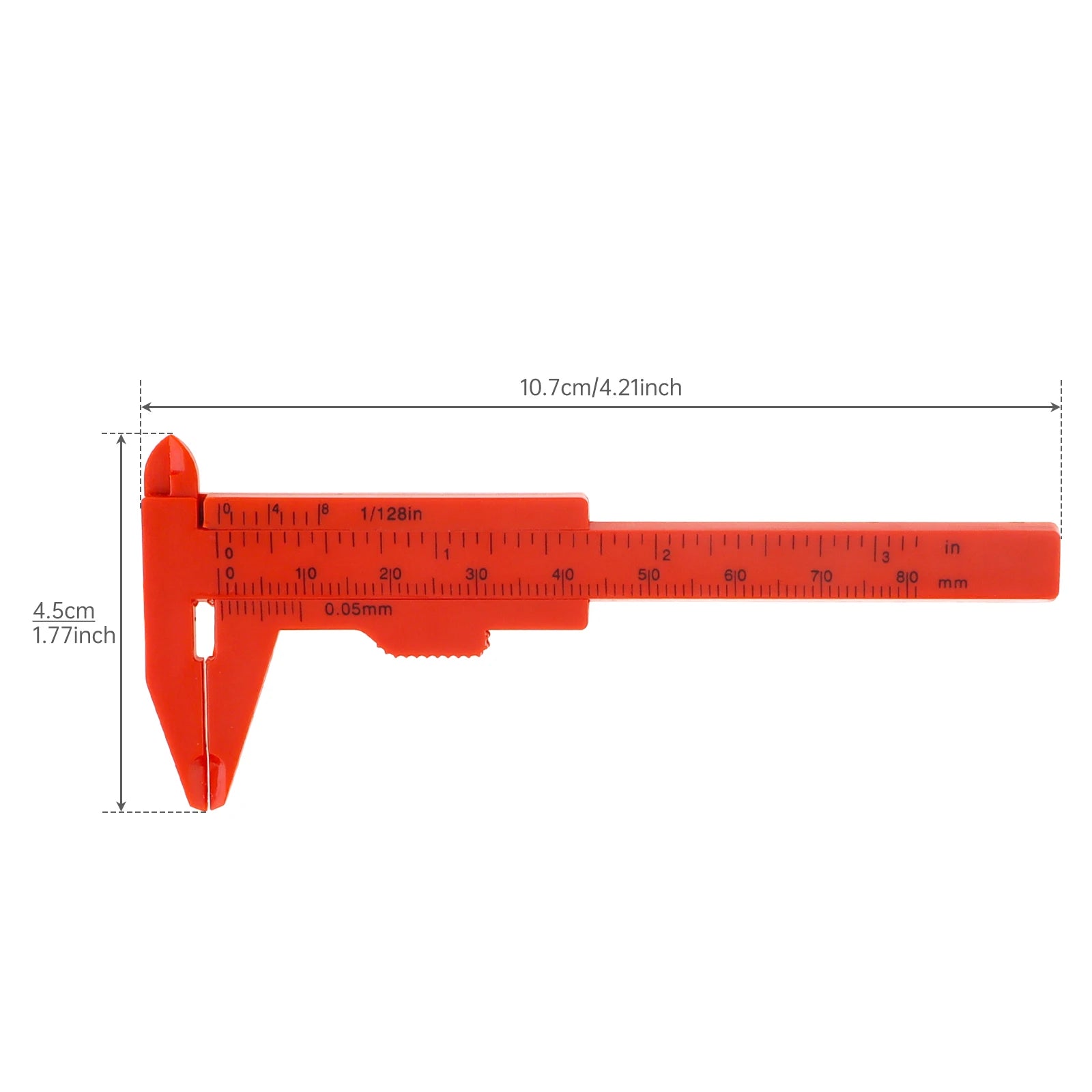 Mini Vernier Caliper 0-80mm | Portable Metric Imperial Measuring Tool additional angle