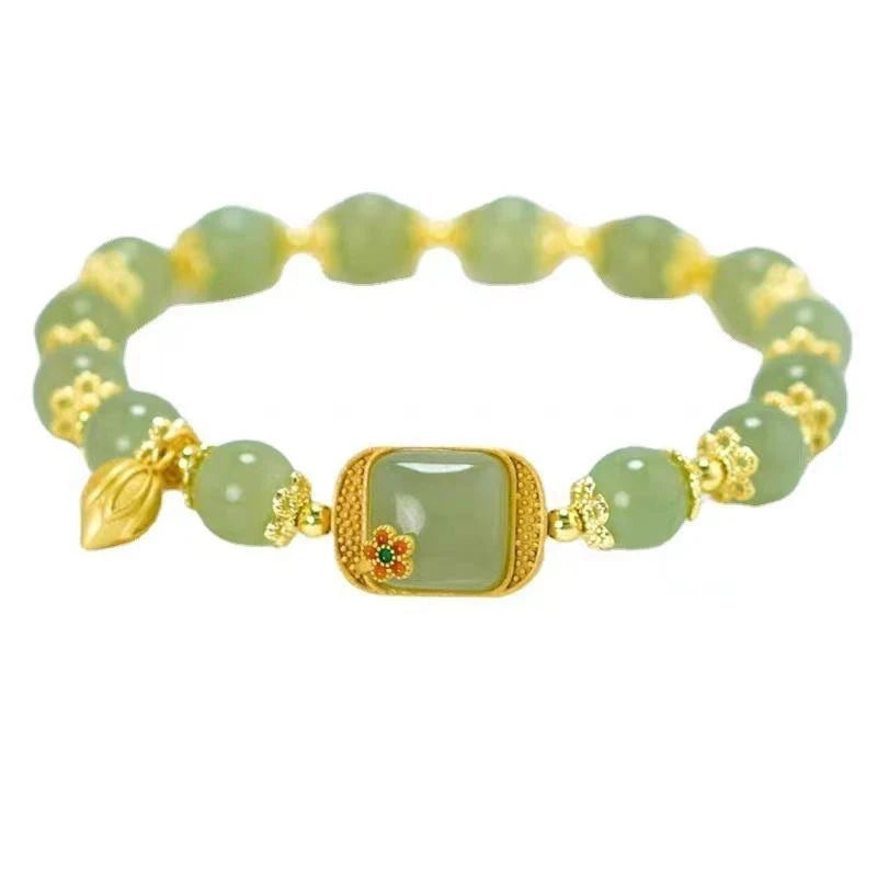 Crystal Butterfly Pendant Bracelet | Colorful Glass Bead Jewelry for Women detail view