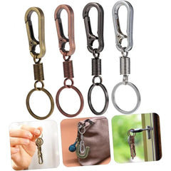 Vintage Brass Keychain Lanyard Snap Hook | Manual Rotate Carabiner Clip alternate view