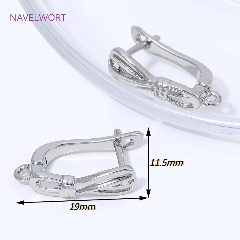18K Gold Plated Anti-Allergy Earring Hook Clasps,Fasteners For Earrings,Brass Earwires E detail view
