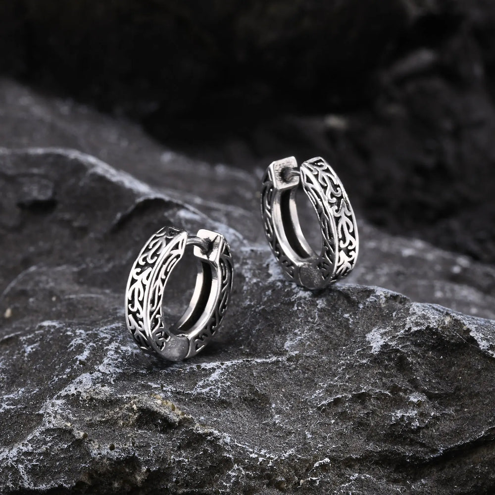 Stainless Steel Small Hoop Earrings for Men | Hypoallergenic Huggies lifestyle view