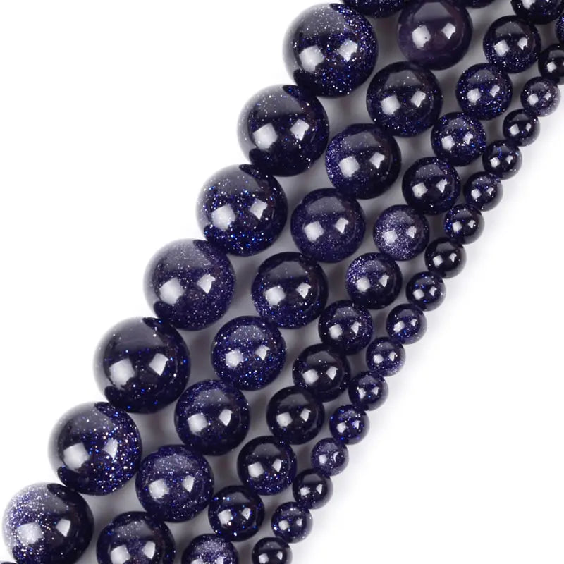 A++ Natural Golden Sandstone & Blue Sandstone & Green Sandstone Loose Beads for Jewelr close-up view