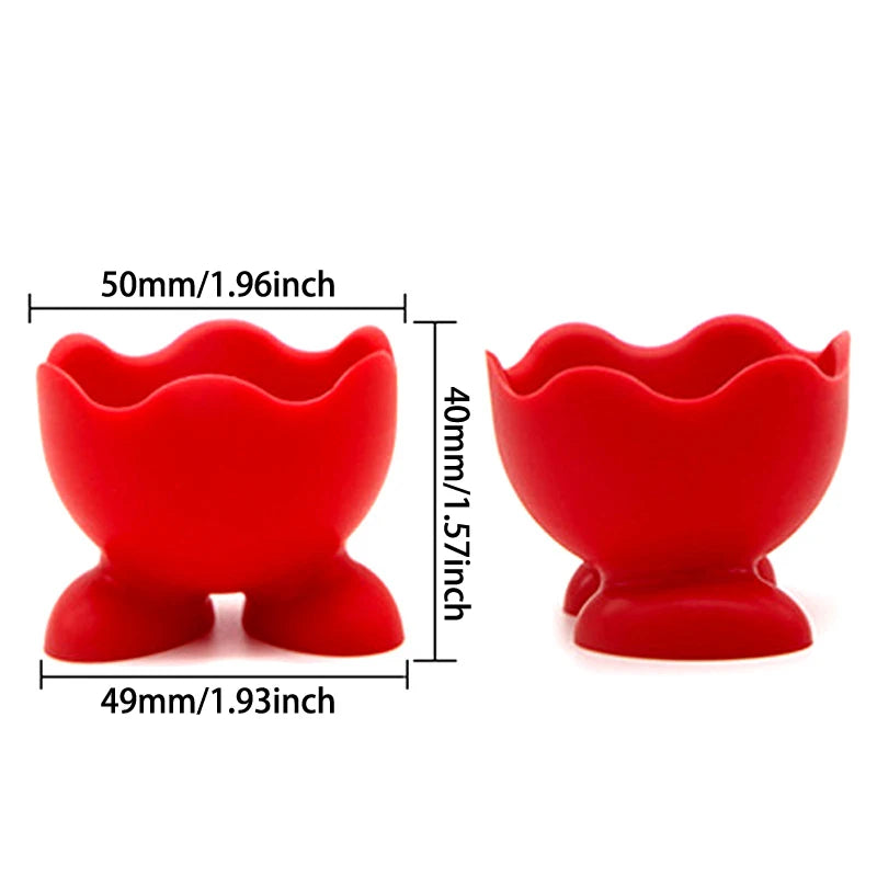 5PCS Silicone Egg Cup Holders | Food Grade Egg Storage Rack and Poacher Cups additional angle
