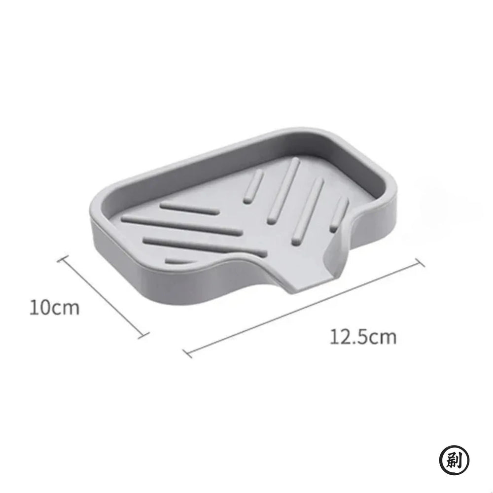 Sink Silicone Tray With Drain Soap Sponge Storage Holder Countertop Sink Scrubber Bru alternate view