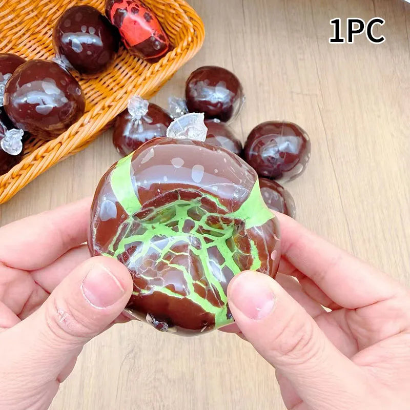 Simulation Crispy Chocolate Shell Decompression Ball | Slow Rebound Anxiety Relief additional angle