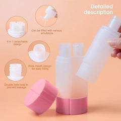 4-in-1 Leak-Proof Bottle 4 * 60ml for Travel Gym Camping Carry-On Travel Size Toiletries detail view
