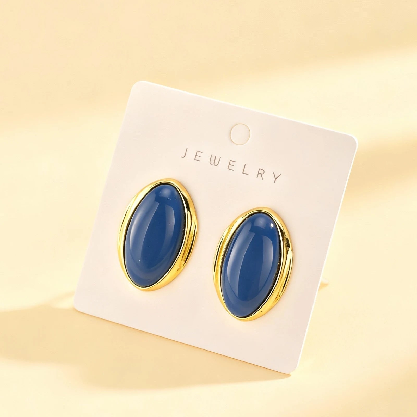 Exaggerated Retro Geometric Ellipse Stud Earrings for Women Personality Oval Earrings Trend Wedding Bride Party Dangle Jewelry
