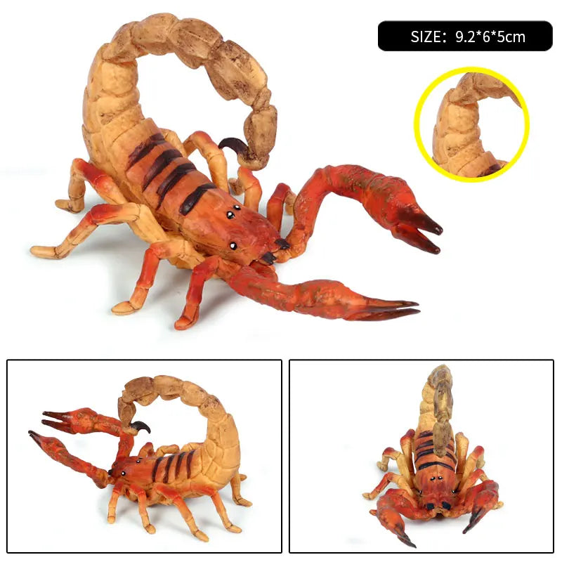 Oenux Insect Animals Model Spider Web Scorpion Bat Action Figures Figurine Miniature Cute Educational Kid Toy Halloween Gift