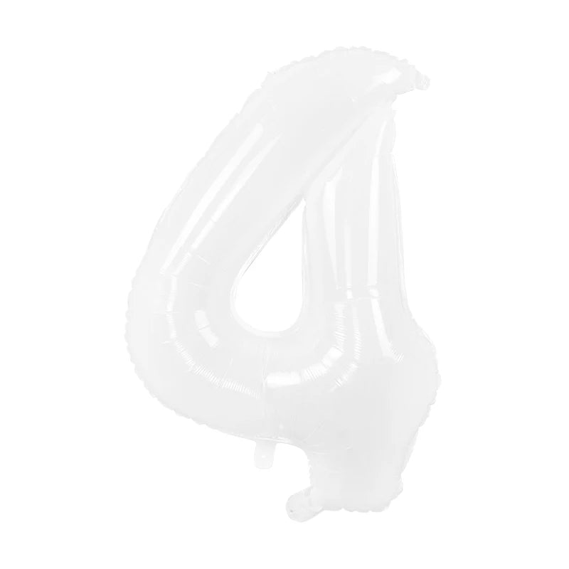 Cream Foil Number Balloons 1-9 Set | Large Digital Birthday Party Decor alternate view