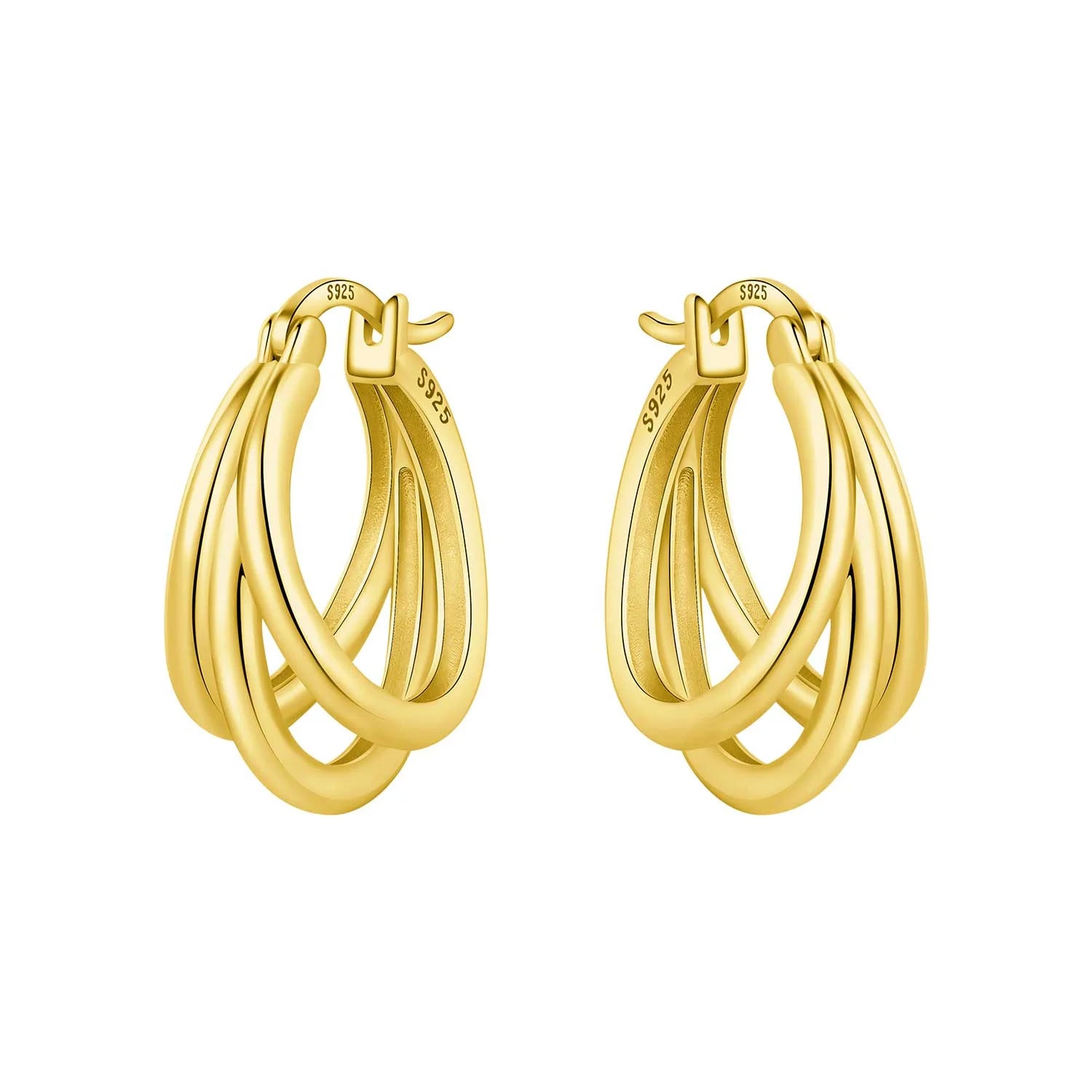 Original 925 Sterling Silver Planet Starlight Earrings Fashion 18K Gold Hoop Earring alternate view