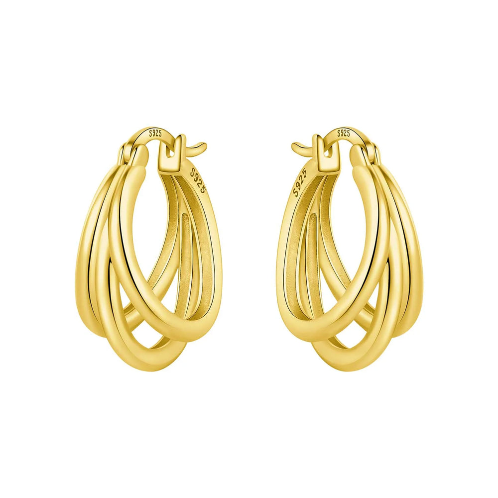 Original 925 Sterling Silver Planet Starlight Earrings Fashion 18K Gold Hoop Earring alternate view