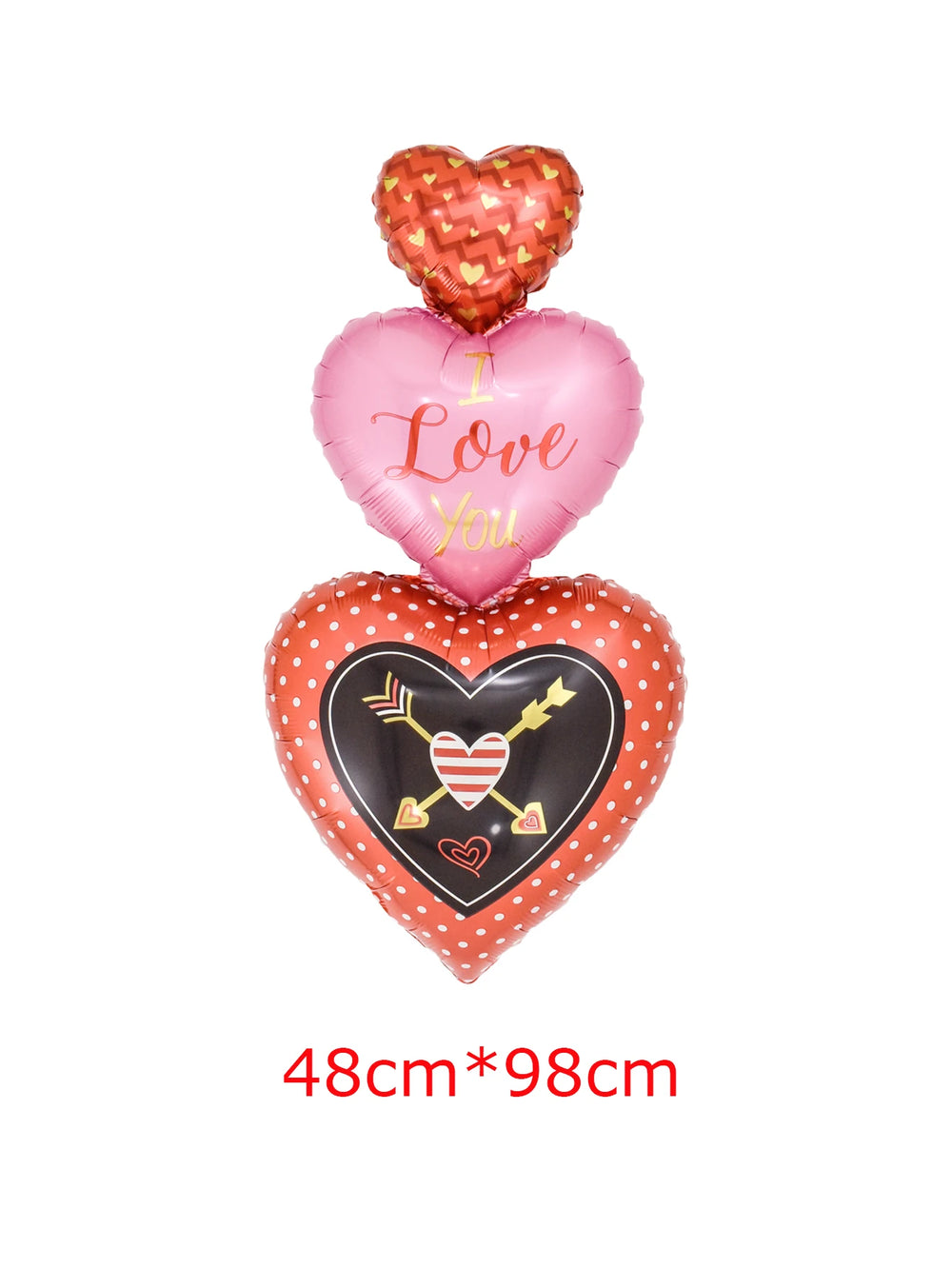 Love Heart Bear Balloon with Stand | Valentine's Day Decor additional angle