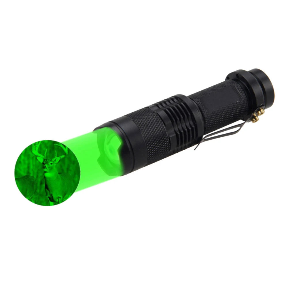 Mini LED Flashlight with 670nm Red, Blue, Green Light | Tactical Pocket Flashlight detail view