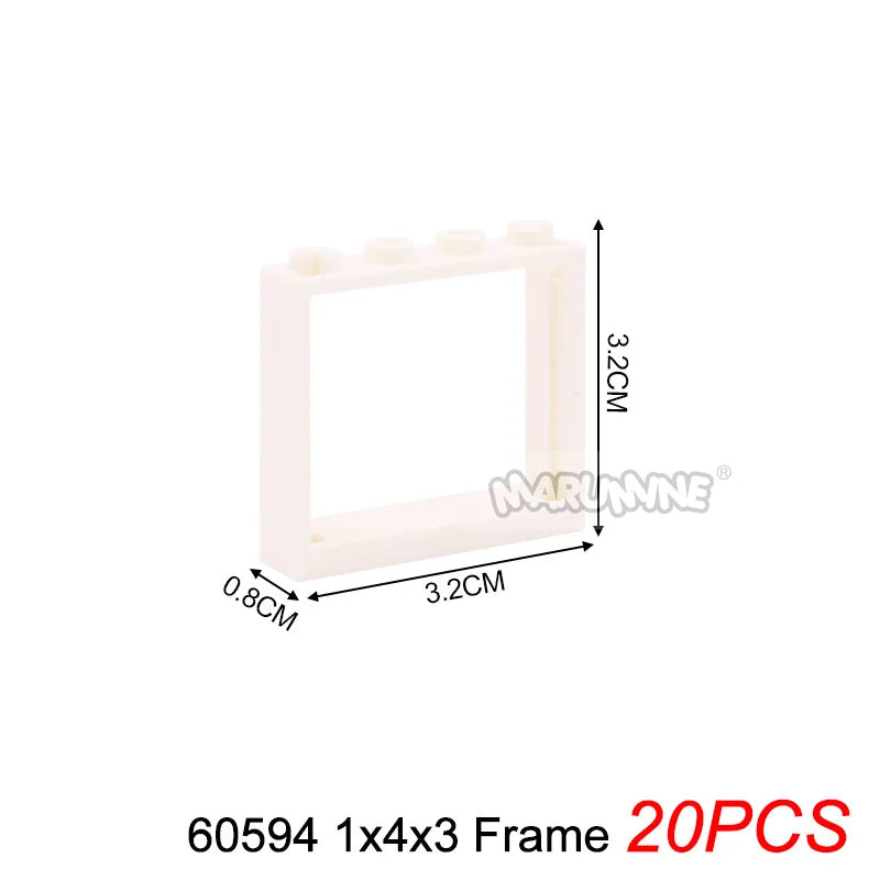 Marumine Window and Door Building Blocks | Compatible City House Parts Set additional angle